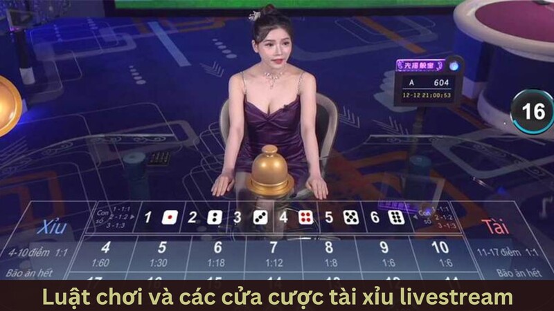 Luật chơi và các cửa cược trong game tài xỉu livestream